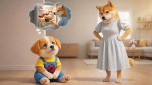 Щенок пропустил последнее мороженое 😢🍦 Мамины нежные извинения превращают лето в счастье 🐶❤️