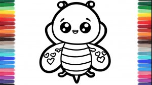 Как просто нарисовать пчелу. Рисунок и раскраска ПЧЕЛКИ.