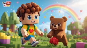 Лёня учит делиться! Медвежонок и красный мячик 🧸❤️ | Добрый мультик для детей