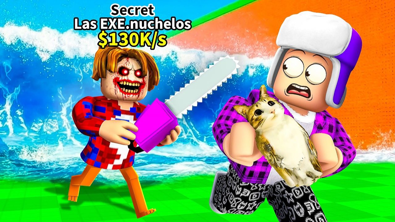 СБЕГИ ОТ ЦУНАМИ И СПАСИ БРЕЙНРОТ НО Я Сделал Подписчиков Брейнротами в Roblox смотреть онлайн