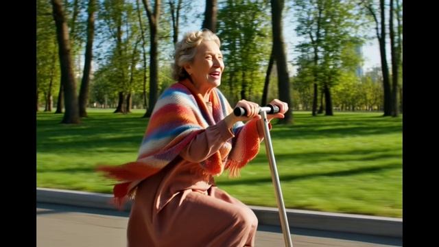 Бабка на самокате, подборка видео ит ИИ смотреть онлайн