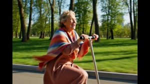 Бабка на самокате, подборка видео ит ИИ