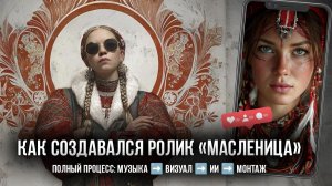 ТУТОРИАЛ: Как я создала кинематографичный ИИ-ролик к Масленице: от музыки до финального монтажа