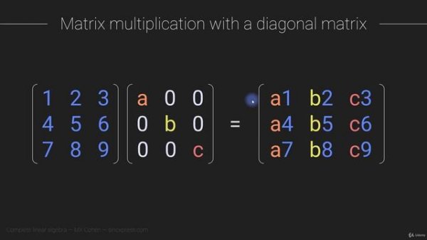 45. Matrix multiplication with a diagonal matrix