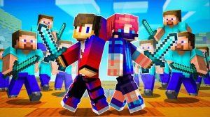 2 ПРО против 100 ИГРОКОВ в Майнкрафт
