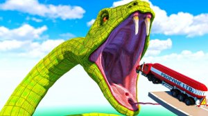 МАШИНКИ И ОГРОМНАЯ ЗМЕЯ. МУЛЬТИК ДЛЯ ДЕТЕЙ ПРО МАШИНКИ