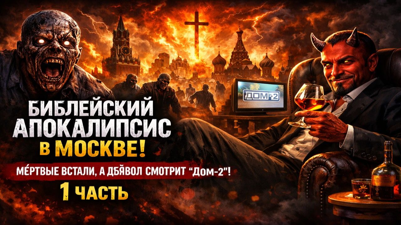 Библейский Апокалипсис в Москве: мертвые встали, а Дьявол смотрит "Дом-2" и пьёт коньяк. 1 Часть смотреть онлайн