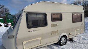 Немецкий караван-турист,дом на колёсах Avento на 4 места с палаткой большой в комплекте