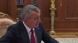 Владимир Путин провёл рабочую встречу с главой Республики Северная Осетия – Алания Сергеем Меняйло
