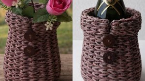 Ваза или подставка для бутылки "Теплый свитерок"