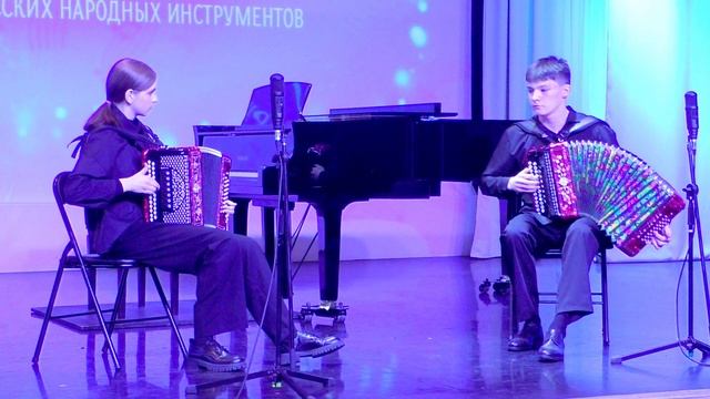 Н. Сныгин "Концертная пьеса" Дуэт гармонистов НОККиИ Анастасия Шмидт и Иван Любас Новосибирск