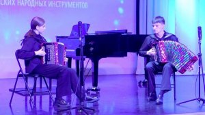 Н. Сныгин "Концертная пьеса" Дуэт гармонистов НОККиИ Анастасия Шмидт и Иван Любас Новосибирск