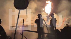 Площадь горящих в Сергиевом Посаде домов и газгольдера составила почти 250 кв. м