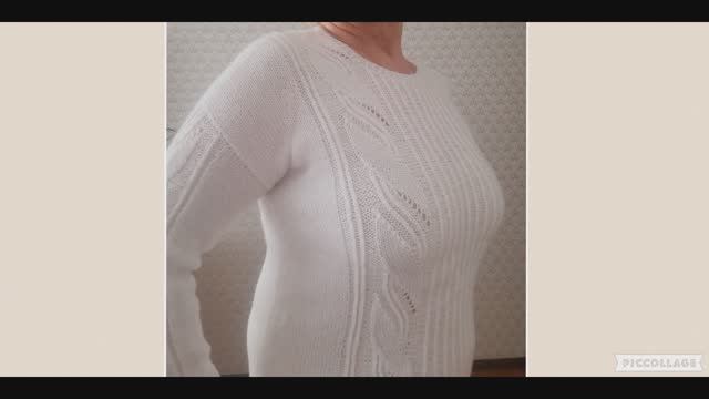 Джемпер с узором. / Подробно со схемой узора./.