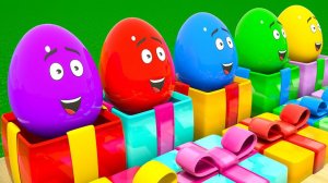 Песенка для изучения цветов и цифр - Разноцветные яйца на ферме - Детские стишки и песенки