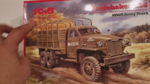 Обзор коробки модели "Студебекер", масштаб 1:35.