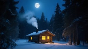 Зимний дом в лесу ❄️ Уютная тишина | Видео для сна и отдыха
