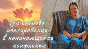 Три способа реагирования в конфликте