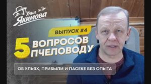 Пять вопросов пчеловоду — Андрей Якимов отвечает. Выпуск №4