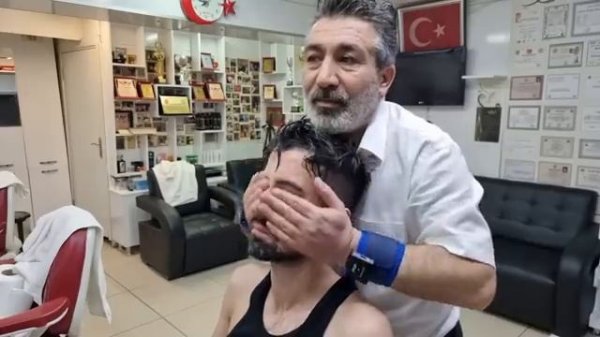 АСМР турецкий барбер. Стрижка и массаж.