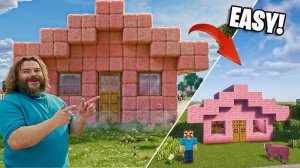 Как построить розовый дом Стива из фильма «Майнкрафт»