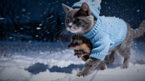 Семья Джинджи спасает лесных друзей во время снежной бури ❄️