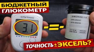 Бюджетный Спутник Настройки и журнал памяти Средний сахар Сравнение показаний с Excel