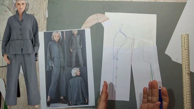 Моделирование. Жакет нестандартной формы. Выкройка № 1960. смотреть онлайн