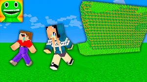 СПАСУТСЯ ЛИ НУБ И ДЕВУШКА ПРО ОТ ЦУНАМИ ДЖАМБО ГАРТЕН ОФ БАНБАН В МАЙНКРАФТ