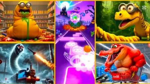 🦖 ДИНО‑МИНЬОН ПРОТИВ КРОКО‑МАКВИНА!  МУЛЬТИКИ: весёлая гонка с паровозиком! Забавные друзья в деле!