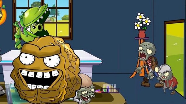 Растения против зомби нашли волшебное зомби, анимация