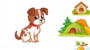 Развивающее видео со зверюшками. Мультфильм про животных. что они едят и где живут