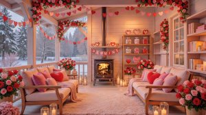 День святого Валентина ❤️ Уютная веранда с камином и розами