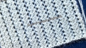 Классный простой ажур ⭐ Стильный узор для вязания джемпера, топа ⭐ Схема