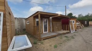 Современная каркасная баня | Обзор внутри