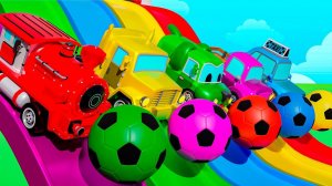 Песенка про алфавит - Семья пальчиков - Бассейны с футбольными мячами, Паровозик - Детские песенки