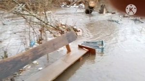 Паводок день второй. Воды стало намного больше затопило уже весь огород. 14.02.2026г.