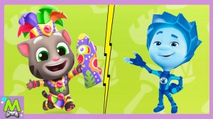 Фиксики против Говорящего Тома из Джунглей.Погоня за Монетами и Батарейками.Кто Лучше и Быстрее