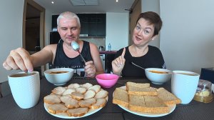 Мукбанг избаловала мужа ПОДАРКАМИ и заботой пора его ВОСПИТЫВАТЬ! ЗАЖРАЛИСЬ в Таиланде! Обед Паттайя