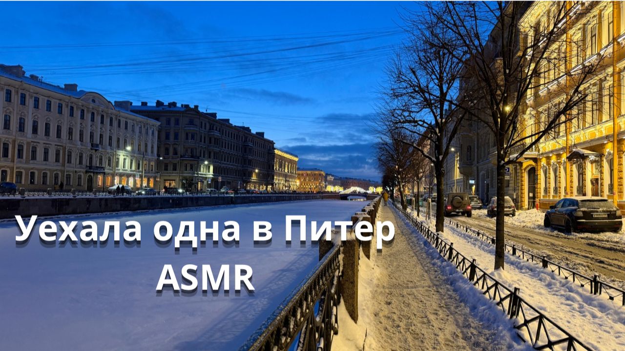 Соло-поездка в Санкт-Петербург I зимняя ASMR прогулка смотреть онлайн