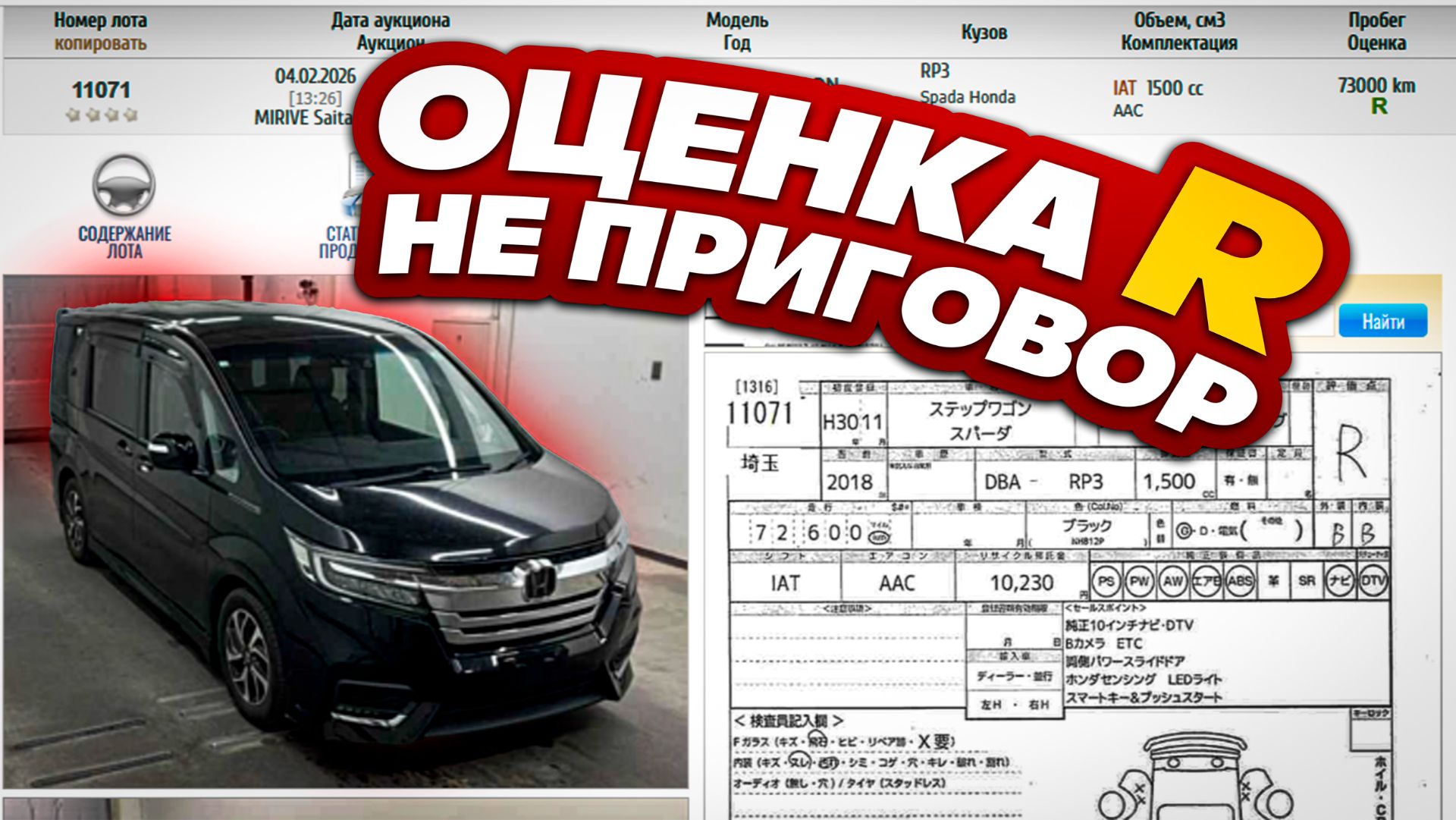 Стоимость Honda Stepwgn в кузовах RP3 и RP7 4WD под заказ из Японии. смотреть онлайн