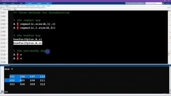 41. Broadcasting matrix arithmetic