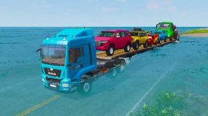 🚚 МАКВИН И ПРИЦЕПЫ ПРОТИВ ЯМ! 🕳️ МУЛЬТИКИ: тряска, подскоки и веселье на дороге! 💥😆