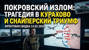 Сводка СВО 14 февраля 2026: Окружение Покровска, трагедия в Курахово и рекордный выстрел Т-72Б3.