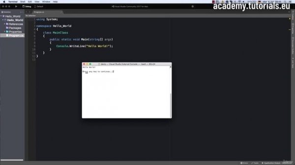 8. Hello World on a Mac
