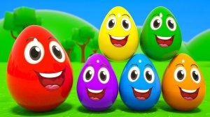 Песенки для изучения цветов и цифр - Разноцветные яйца на ферме - Детские стишки и песенки