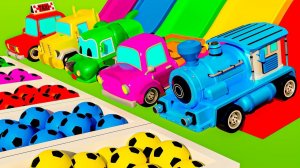 Песенка про алфавит - Колеса на автобусе - Поезд и футбольные мячи - Детские стишки и песенки