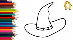 Мультик - раскраска для детей ВОЛШЕБНАЯ ШЛЯПА. Учимся как рисовать ГОЛОВНОЙ УБОР  // ОБУЧАШКА ТВ