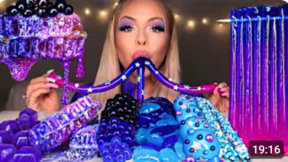ASMR Соты Галактики, Мармеладная Планета, Веревка Нерда, Камни Галактики, Желейная Лапша, Мукбанг с смотреть онлайн