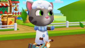 Снеговик Том на дорожном велосипеде Talking Tom Gold Run